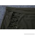 Nulibenna Bandage Cross Criss Halter High Waisted 2 Piece Bikini Swimsuit Army Green B01G2ZQBB8